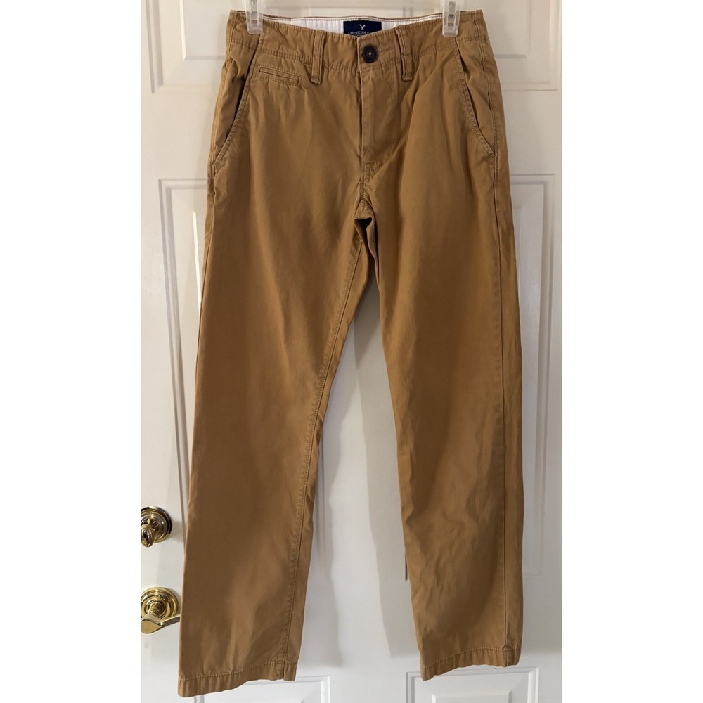 American Eagle Pants Men's 28X29 Tan Original Straight Chinos